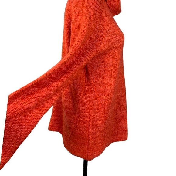 MANGUUN Oversized Orange Knit Sweater Size Medium - Picture 6 of 11